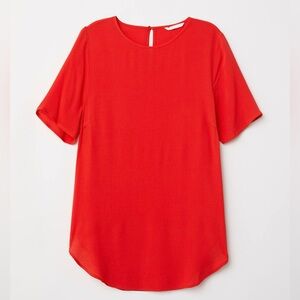 H&M Red Short Sleeve Top